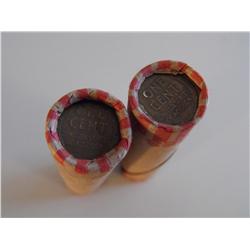 2 ROLLS OF WHEAT CENTS SHOTGUN SEALED