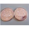 Image 2 : (2) 1 ONE OUNCE COPPER PROOFS .999 FINE