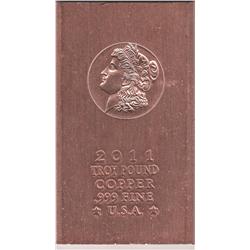 ONE POUND COPPER BAR .999 FINE TROY POUND