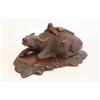 Image 1 : Boxwood carving of "Man on Water Buffalo"