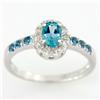 1.44ct Green Topaz 12 Diamond 9k Wht Gold Ring (JEW-9371X)