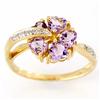 1.68ct Heart Pink Amethyst Diamond 9k Gold Ring (JEW-9423X)