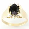 1.72ct Natrl Black Sapphire Diamond 9k Gold Ring (JEW-9430X)