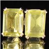 4.42ctw Lemon Quartz Sterling Earrings (JEW-2658)