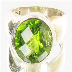 68.02ctw Peridot Sterling Ring (JEW-2812)