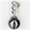 Tahiti Black Pearl Diamond 14k Pendant (JEW-2835)