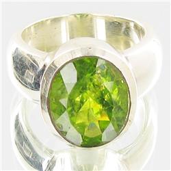75.82ctw Peridot Sterling Ring (JEW-2819)