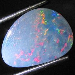 1.64ct Australian Black Opal Doublet Full Fire (GEM-31440)