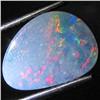 1.64ct Australian Black Opal Doublet Full Fire (GEM-31440)