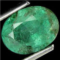 1.89ct Natural Mint Green Zambian Emerald Oval (GEM-25829)