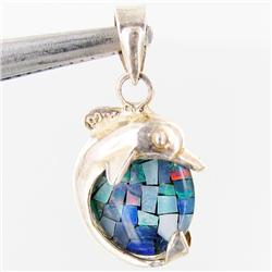 4.42ctw Opal Sterling Pendant (JEW-2671)