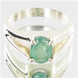 23.92ctw Colombian Emerald Sterling Ring (JEW-2738)