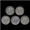 1934D Mercury Dimes Hi Grade Lot of 5 (COI-8458)