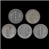 Image 2 : 1934D Mercury Dimes Hi Grade Lot of 5 (COI-8458)