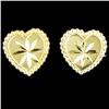 Image 1 : 1.41ctw 10k Gold Heart Earrings (JEW-2933)