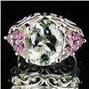 29.67ctw Green Amethyst Garnet Sterling Ring (JEW-2844)