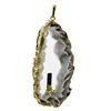 47ct Tourmaline Druzy Agate Gold Vermeil Pendant (JEW-1734)