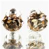 Image 1 : 6.92ctw Smokey Quartz Sterling Earrings (JEW-2636)