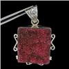 97ctw Druzy Ruby Silver Pendant (JEW-2452)