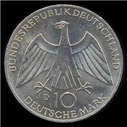 1972D Germany Silver 10 Mark MS65 (COI-8540)