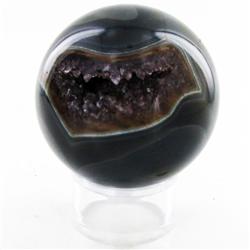 2120ct Crystal Agate Amethyst Sphere (MIN-000088)