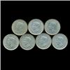 1937 Britian 3p Silver XF/AU 7pcs (COI-8830)