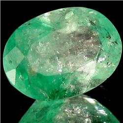 5.68ct Neon Glue Green Columbian Emerald Appraised $24k (GEM-29260)
