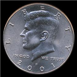 2001D JFK 50c MS67 (COI-8723)