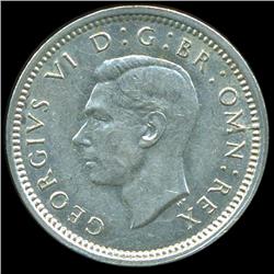 1940 Britian 3p Silver AU+ ERROR (COI-8825)