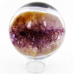 4160ct Crystal Agate Amethyst Sphere (MIN-000082)
