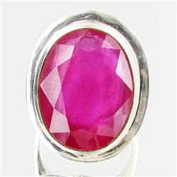 112.74ctw Mozambique Ruby Sterling Ring (JEW-2758)