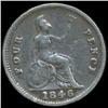 Image 2 : 1846 Britain Victoria 4 Pence Groat Better Grade (COI-7035)