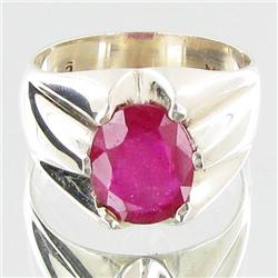 39.04ctw Mozambique Ruby Sterling Ring (JEW-2709)