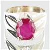 Image 1 : 39.04ctw Mozambique Ruby Sterling Ring (JEW-2709)