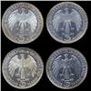 Image 2 : 1969 Germany Silver 5 Mark Gem Proof Lot of 4 (COI-8506)