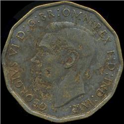 1948 Britian 3p XF/AU (COI-8867)