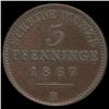 Image 2 : 1867B Germany Prussia 3 Prennig Unc (COI-8515)