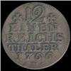 Image 2 : 1766F Germany Prussia 1/12 Thaler (COI-8508)