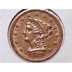 1852 $2 1/2 Gold Liberty XF45. Crisp detail, lustre