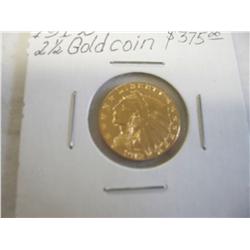 1852 $2.5 Gold Indian Head Coin