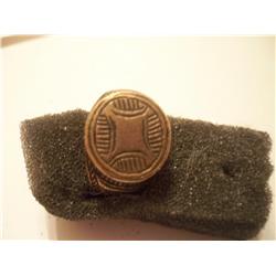 Ancient, Roman soldier's ring, AE, 1st -3rd century AD; well used but, wearable; 25 grams-24mm tall.