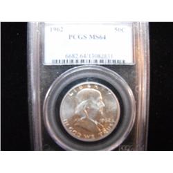 1962 PCGS SILVER FRANKLIN HALF 50c