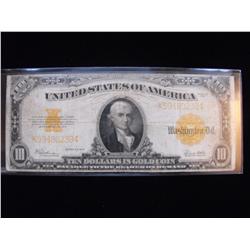 $10 LARGE GOLD CERTIFICATE 1922
