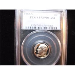 DIME 1985 s PCGS PROOF 69 DCAM