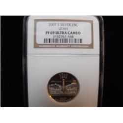 2007 S SILVER 25C NGC FR 69 DCAM