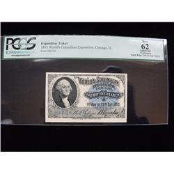 EXPOSITION TICKET PCGS UNC 1893 WASHINGTON