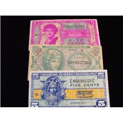 LOT OF MPCs MILITARY PAYMENT CERTIFICATES