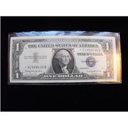*** STAR *** $1 SILVER CERTIFICATE 1957 B UNCIRCULATED