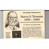 Image 1 : GOLD COMMEMORATIVE TRUMAN 1884-1984
