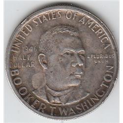 BOOKER T WASHINGTON SILVER HALF COMMEMORATIVE 1952